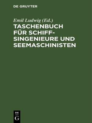 cover image of Taschenbuch für Schiffsingenieure und Seemaschinisten